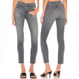AG Adriano Goldschmied Stevie Ankle Slim Straight 27r Grey Denim